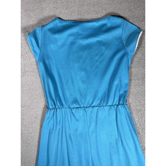 Vintage Timely Trends Dress Basic Short Sleeve Blue Mod/GoGo XS To S 60s Style - Picture 4 of 12